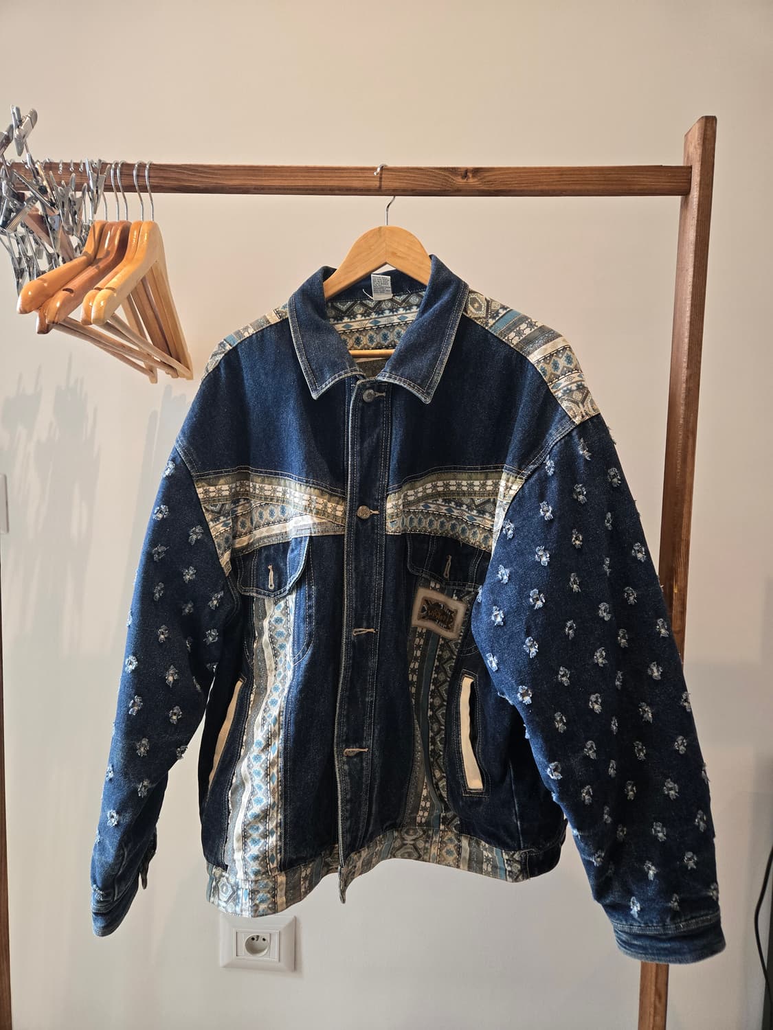 mon wicked 패치워크 데님 자켓 상품이미지1