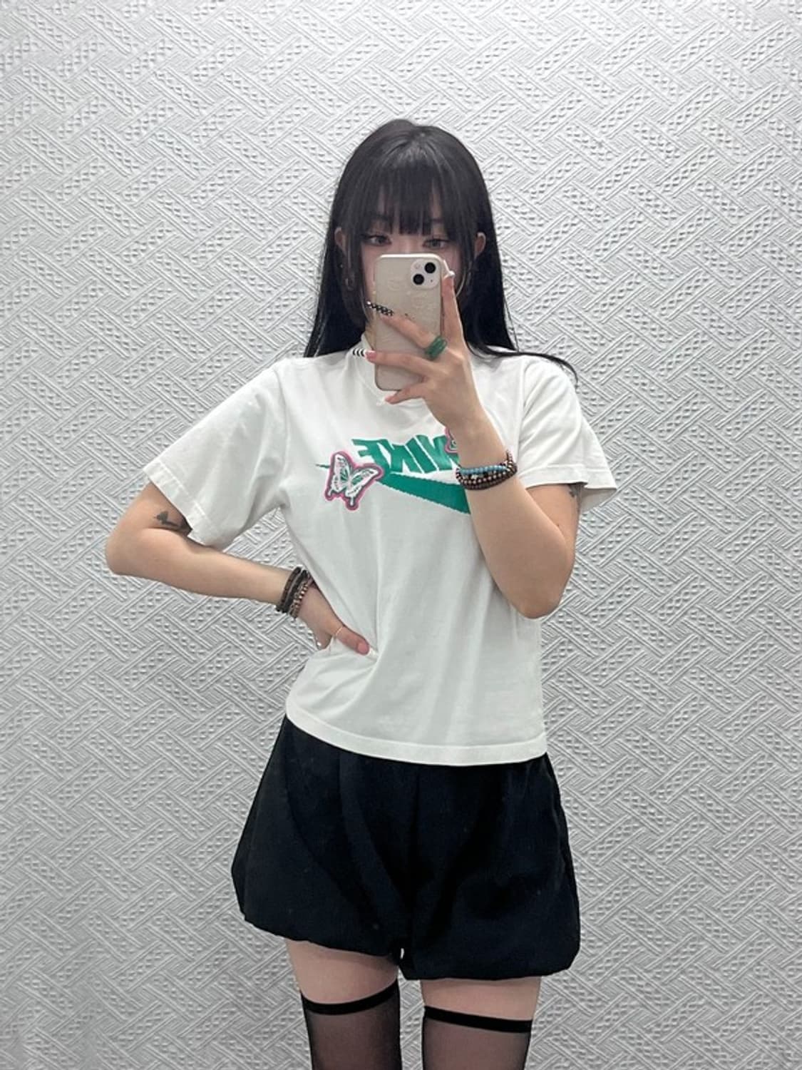 나이키 레트로 Y2K 키치 나비 프린팅 반팔티 S C10371 상품이미지1