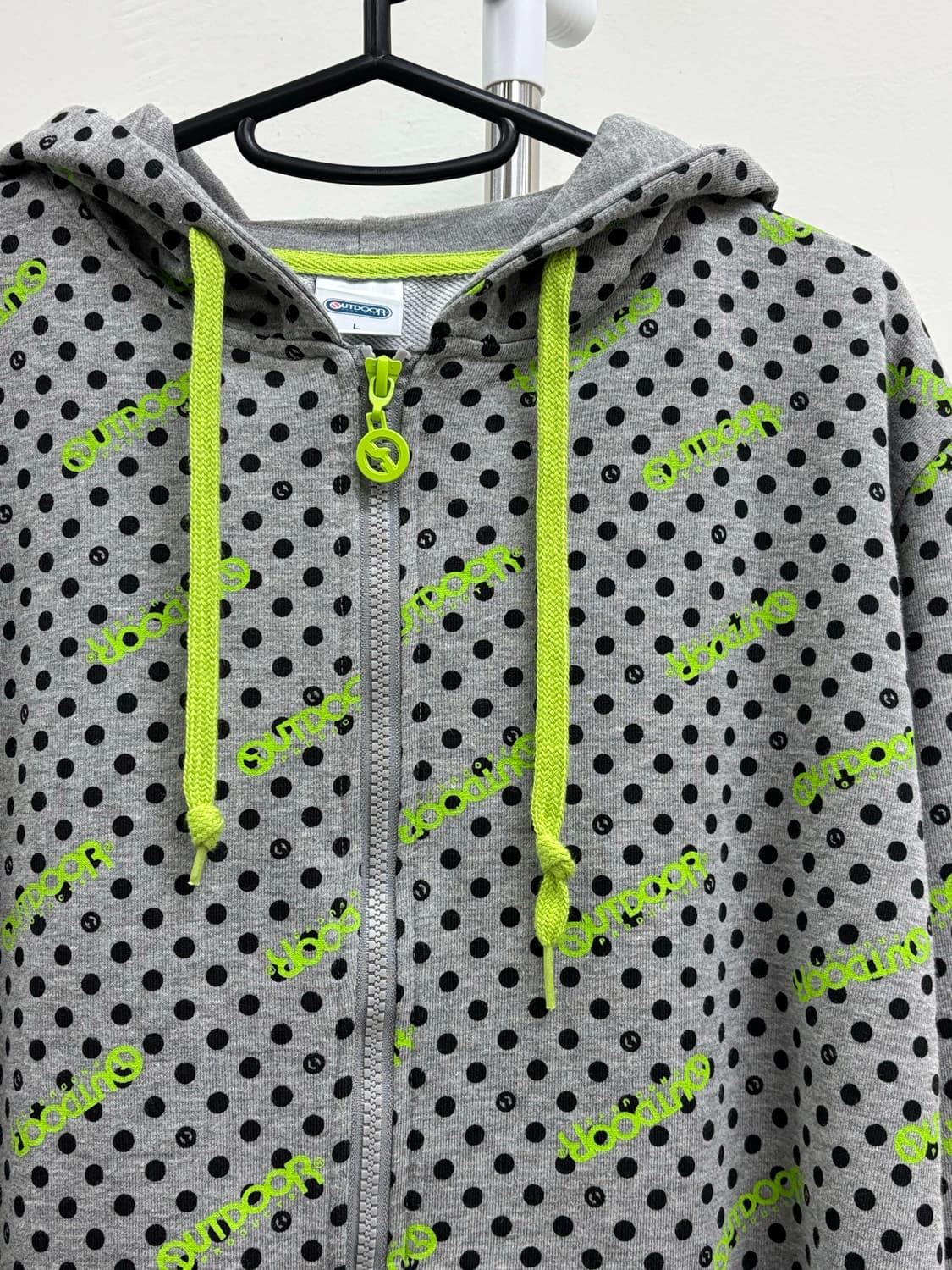 빈티지 도트 그레이 후드집업 상품이미지7