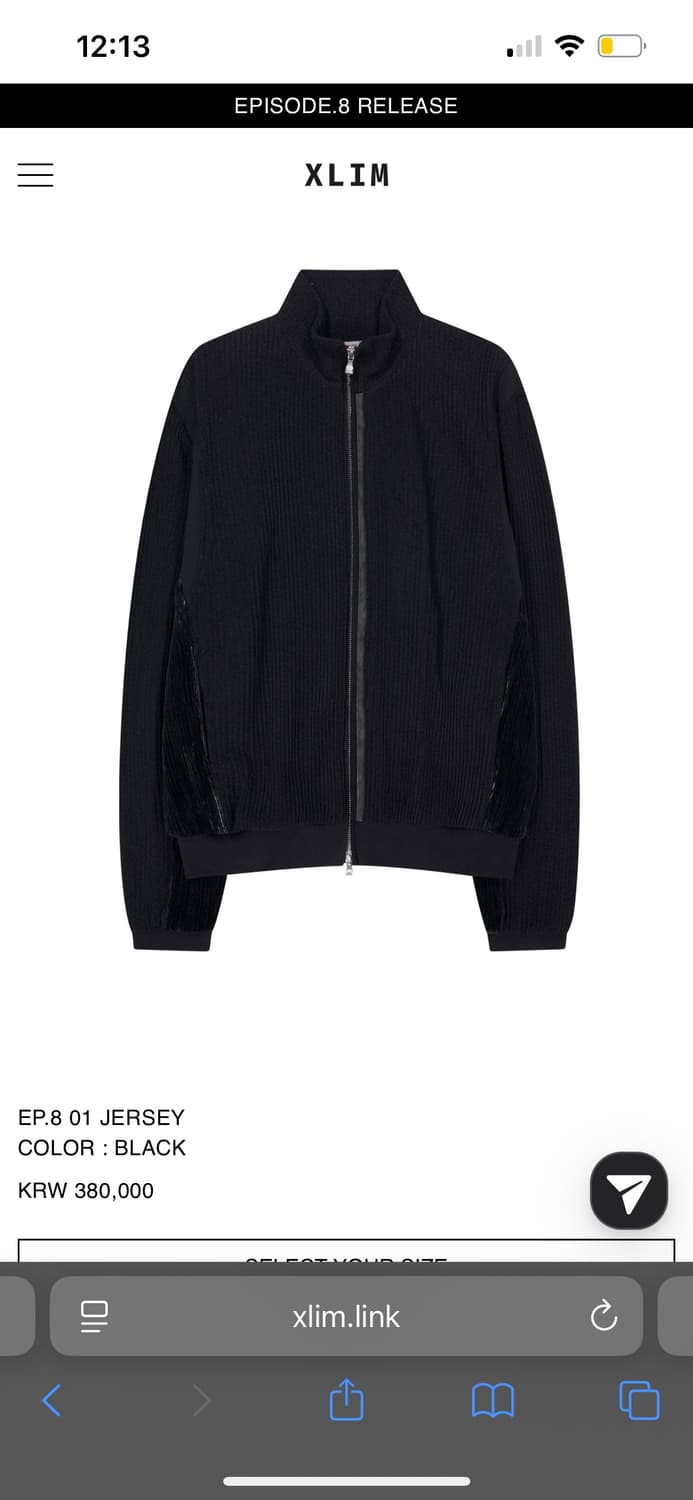 구매 m) xlim ep8 져지 블랙 상품이미지1