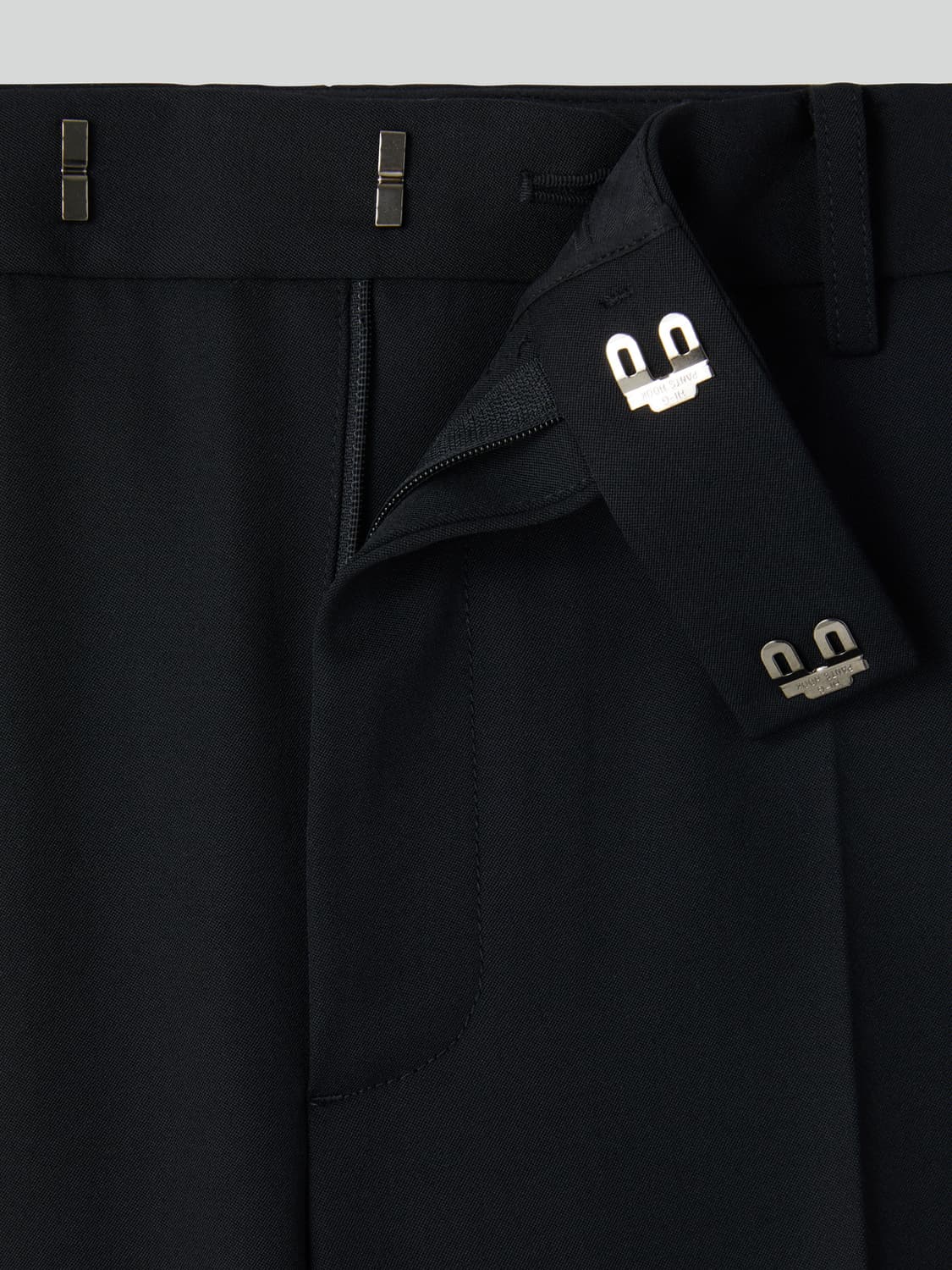 렉토 26SS 버진 울 플레어핏 팬츠 슬랙스 블랙 상품이미지3