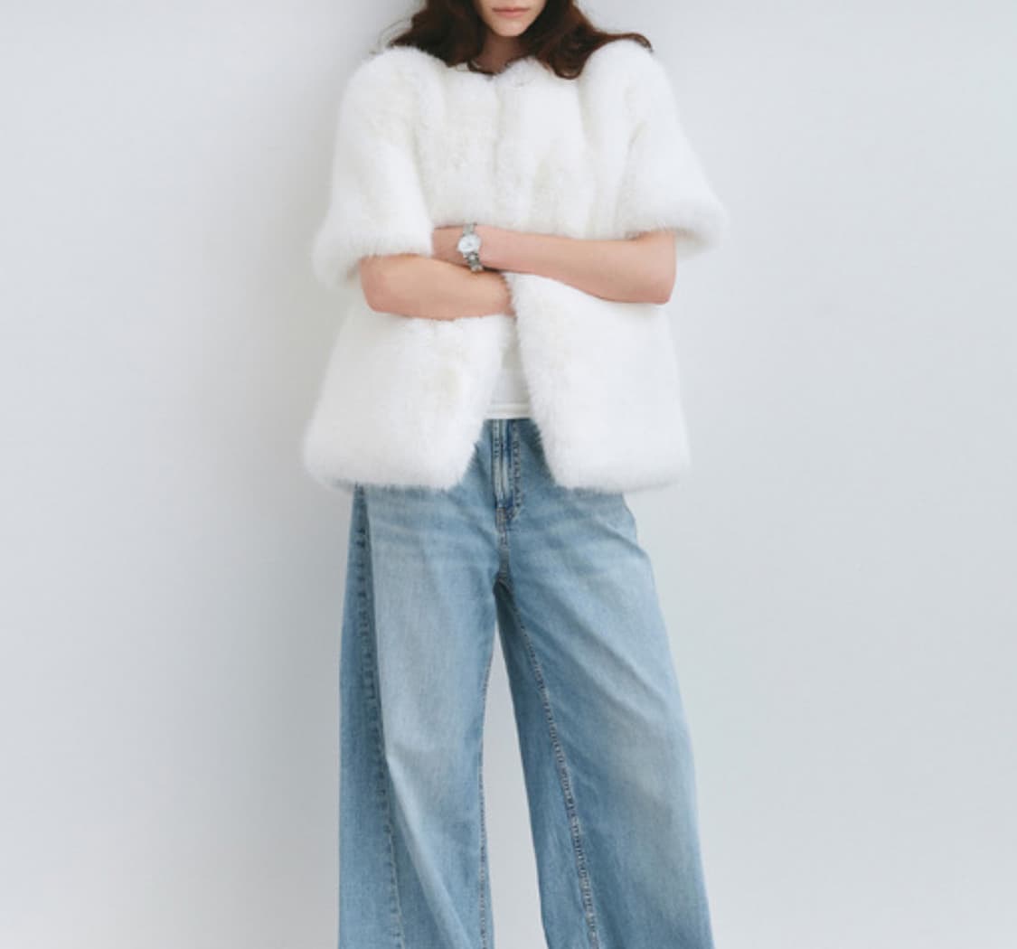 Haveless 해브레스 키코 화이트 퍼자켓 상품이미지2