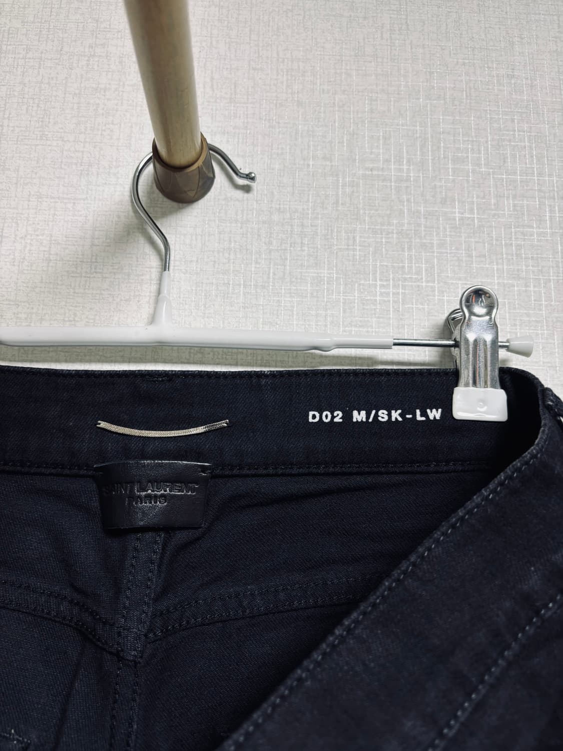 2017 /SAINT LAURENT D02 M/SK-LW 블랙 데님 팬츠 상품이미지2