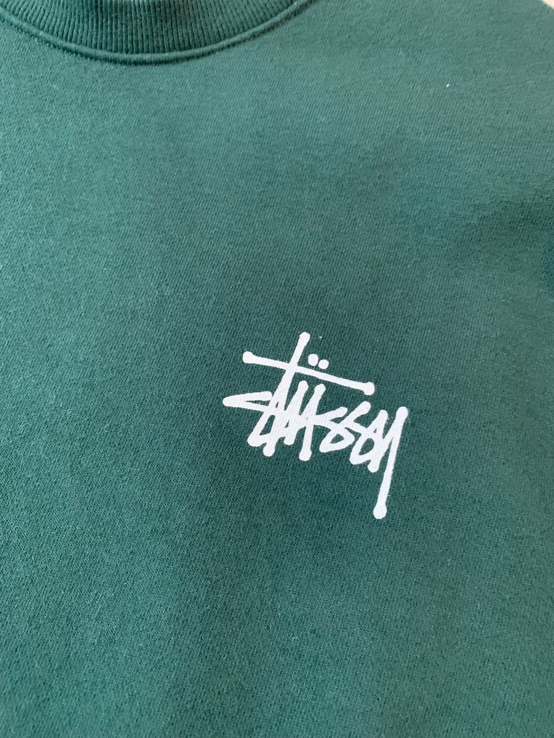 스투시 베이직 크루넥 스웨트셔츠 포레스트 상품이미지2