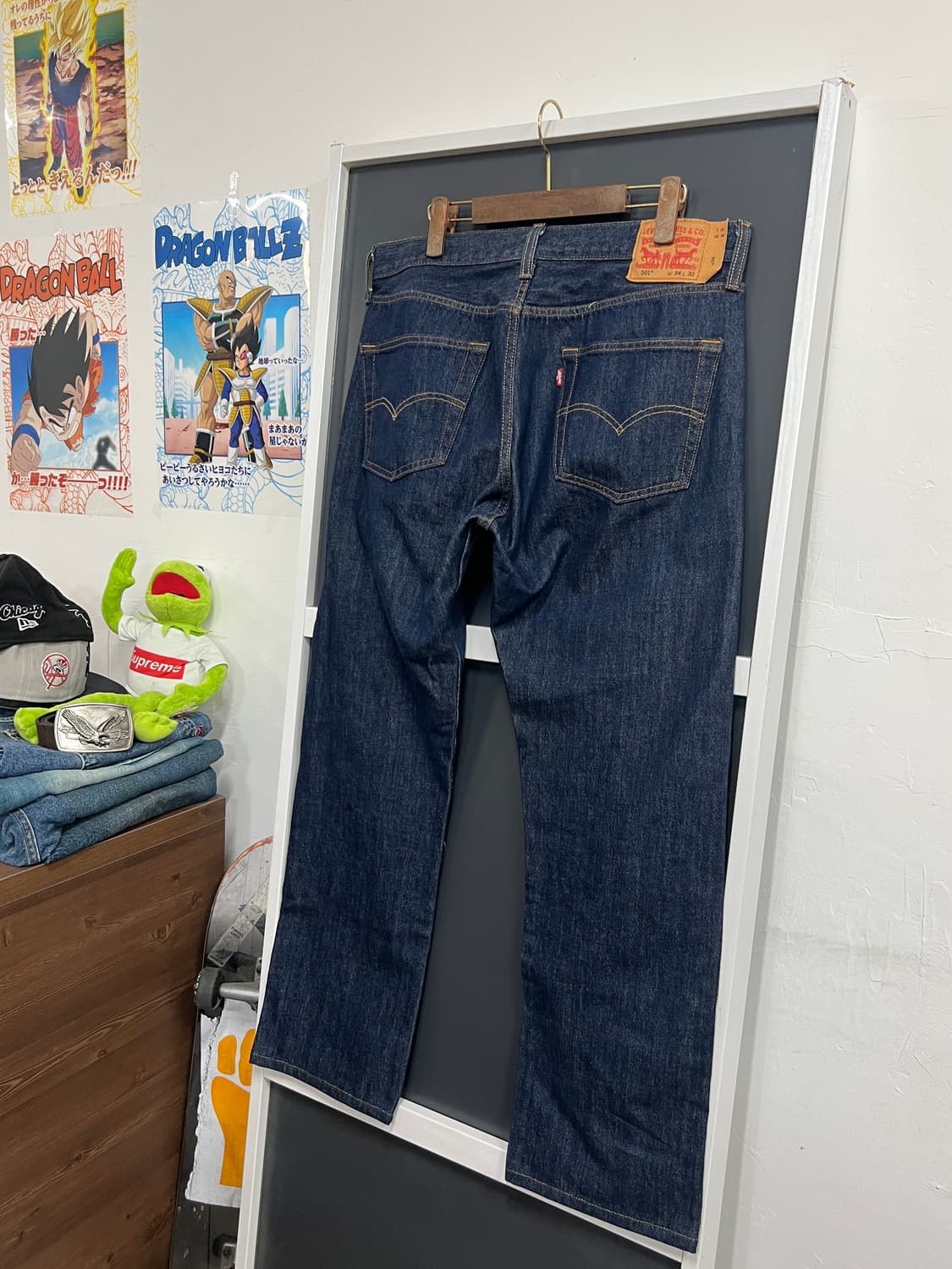 Levis 리바이스 501 버튼플라이 생지 인디고 데님 팬츠 상품이미지1