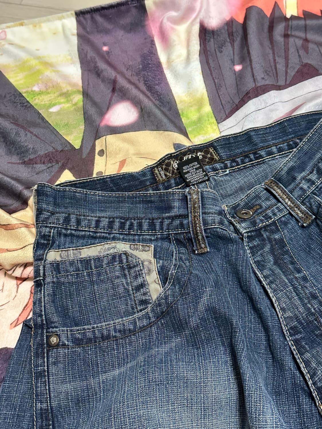 빈티지 패치 데님팬츠 상품이미지3