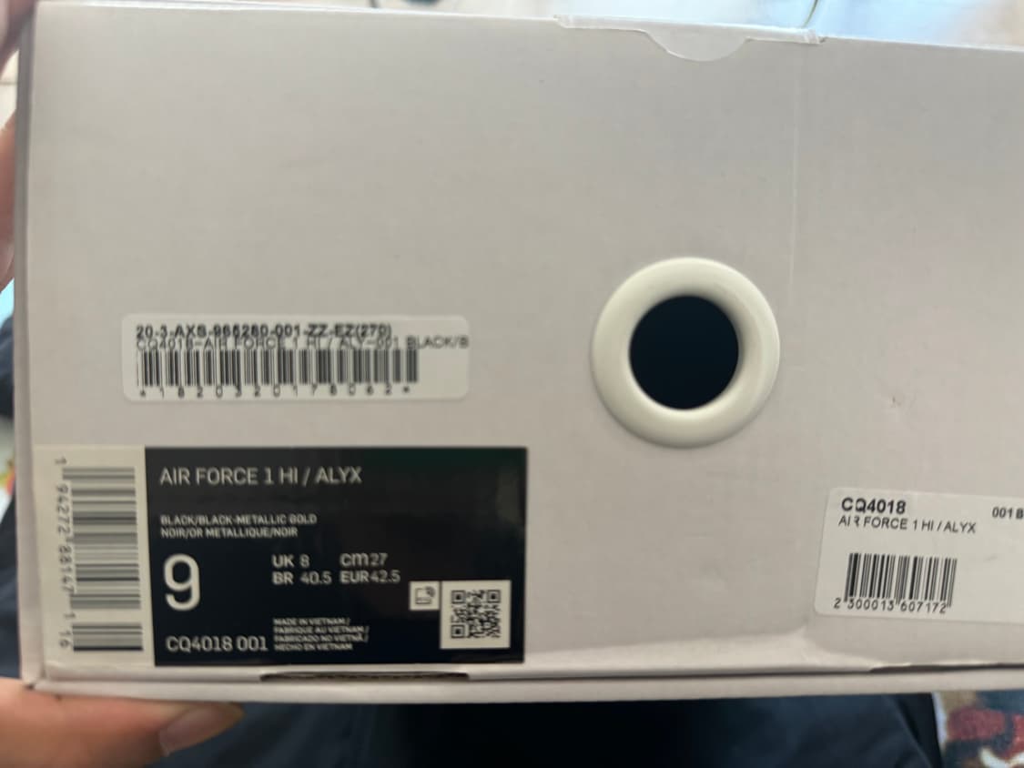 알릭스 에어포스1 올블랙 270 상품이미지6