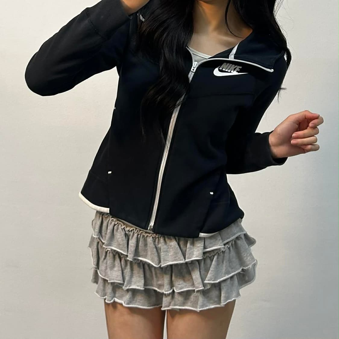 나이키 블랙 준신형 걸즈 테크팩 후드집업(M) 상품이미지1