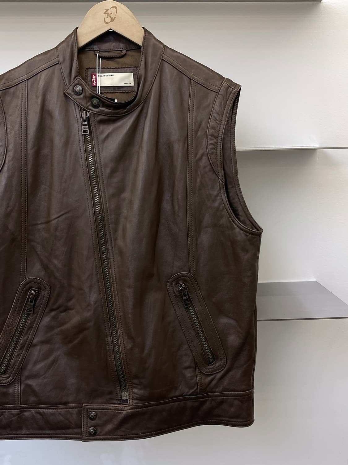 리바이스 램 레더 바이커 집업 베스트 상품이미지4