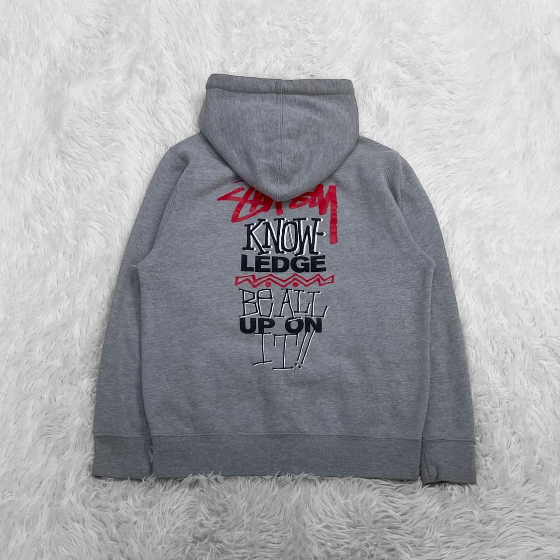 스투시 Stussy 멀티 로고 후드집업 그레이 상품이미지2