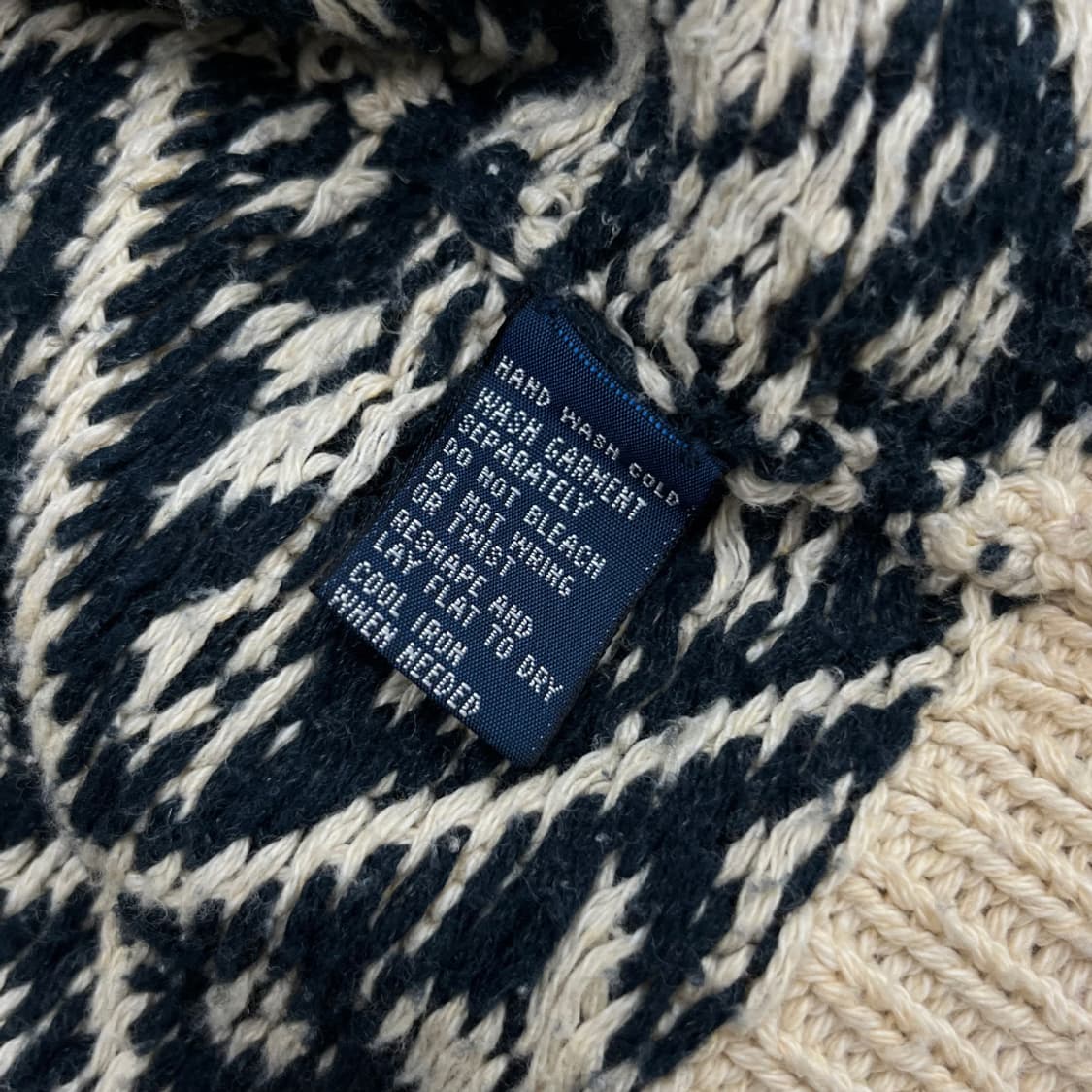 폴로 랄프로렌 에스닉패턴 아이보리 니트 S 상품이미지5