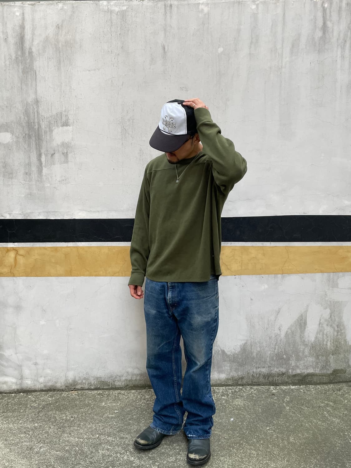 00s Old Gap Thermal Olive Long Sleeve 상품이미지1