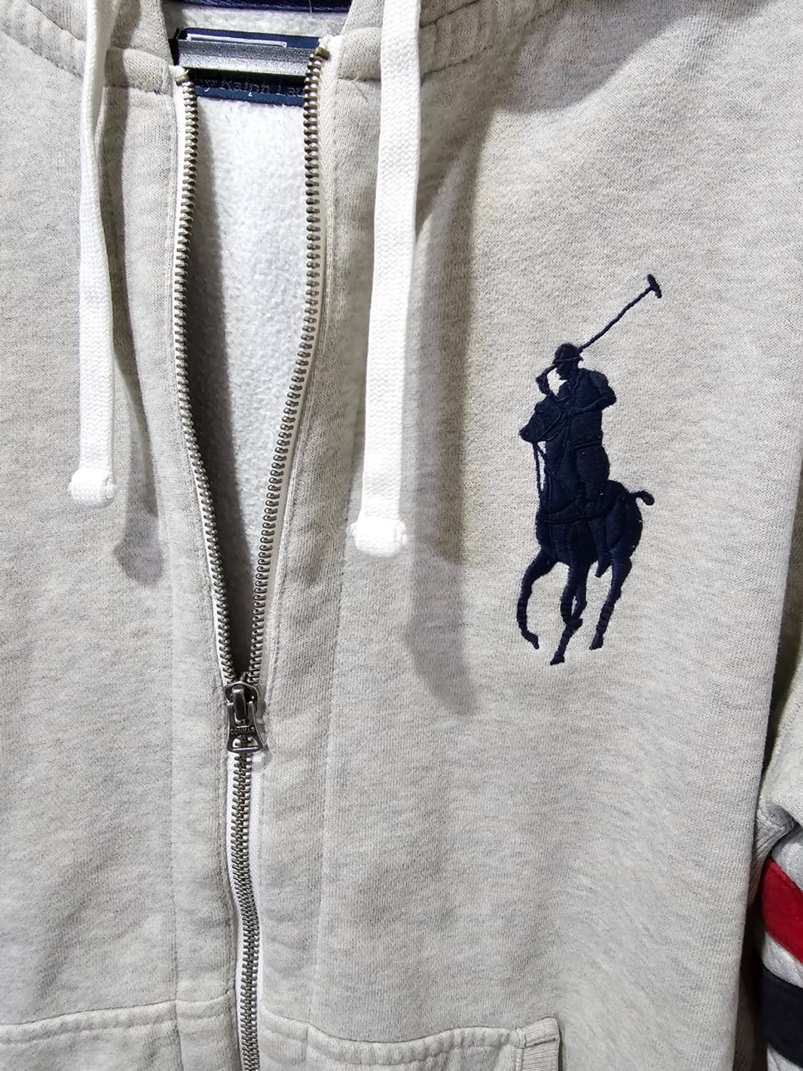 폴로 POLO 빅포니 그레이 후드집업 100~105 L~XL 상품이미지3