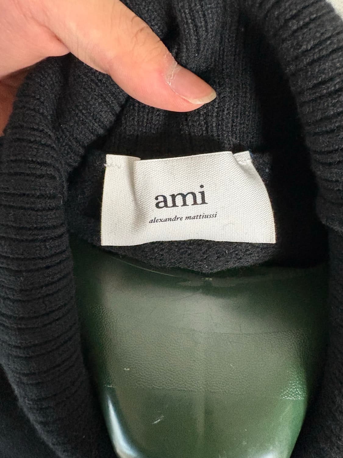 아미 빅로고 목플라 니트 S 상품이미지4