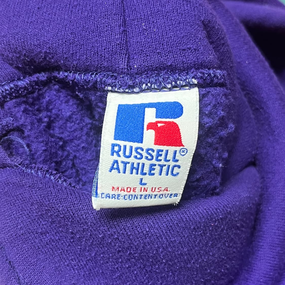 [L] 90s USA 빈티지 러셀 후드 퍼플 상품이미지2