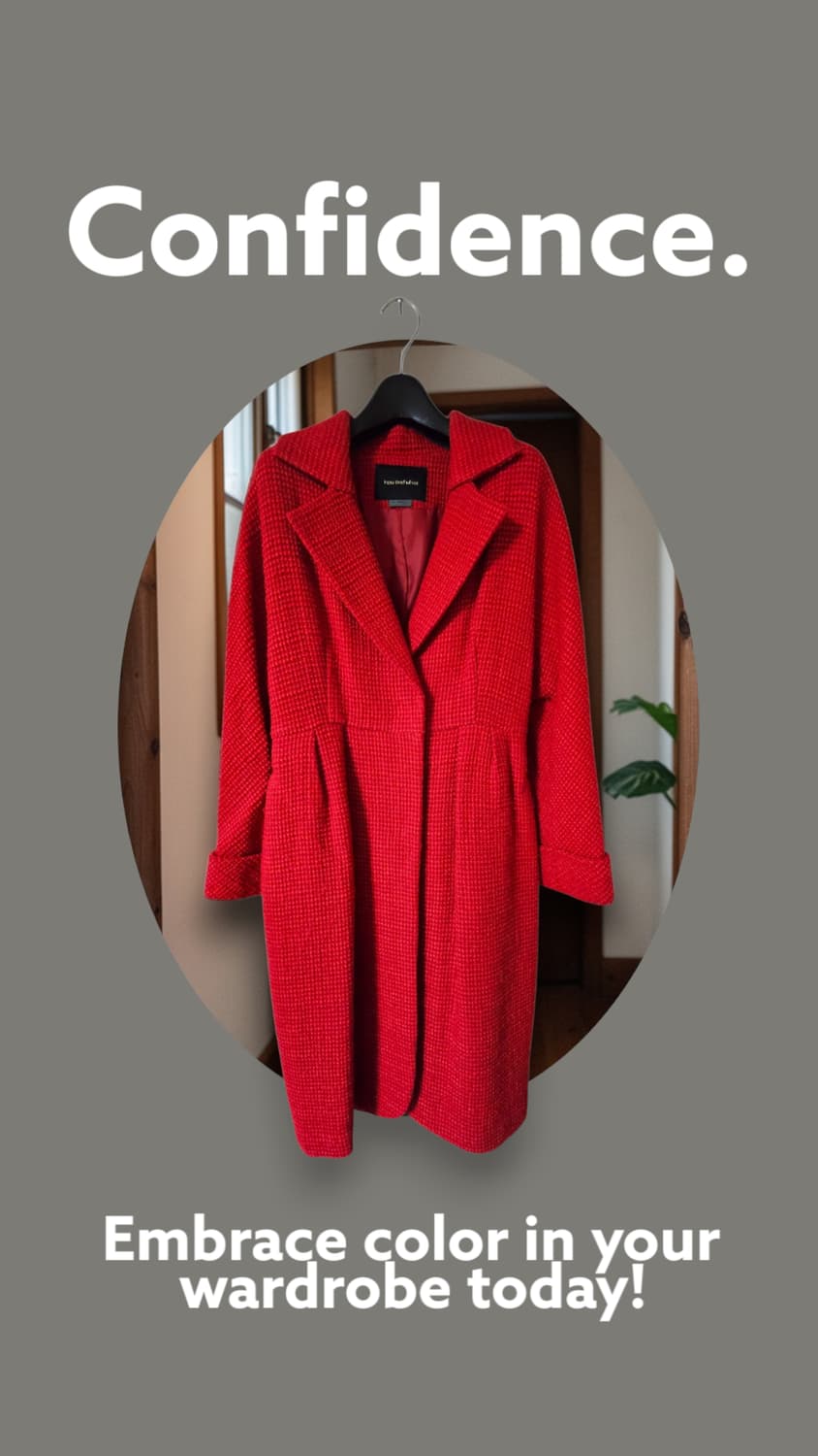 하우앤왓 원피스형 코트 55 │ 레드 포인트코트 │ 봄간절기용 상품이미지1