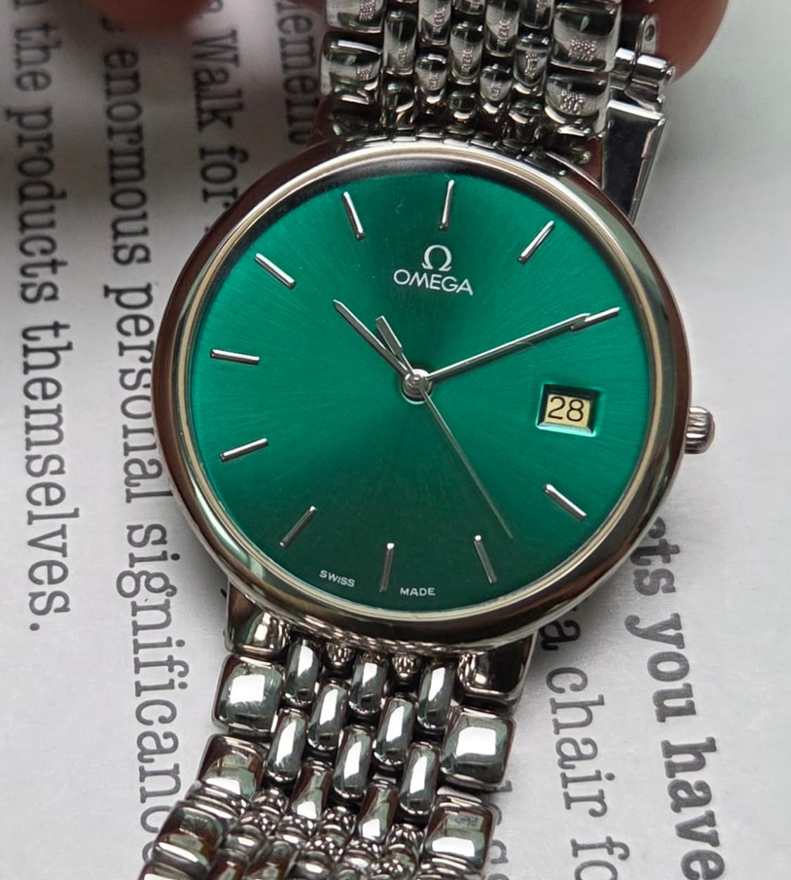 빈티지 오메가 드빌 동전쿼츠 그린썬레이 싱글데이트 쓰리침 ver. 상품이미지10