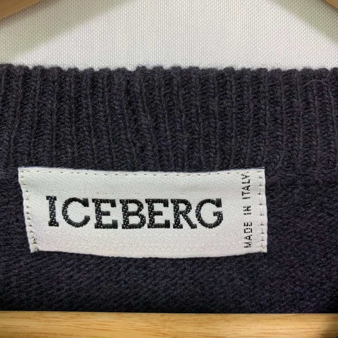 ICEBERG 아이스버그 빈티지 니트 다크 네이비 남녀공용 상품이미지7