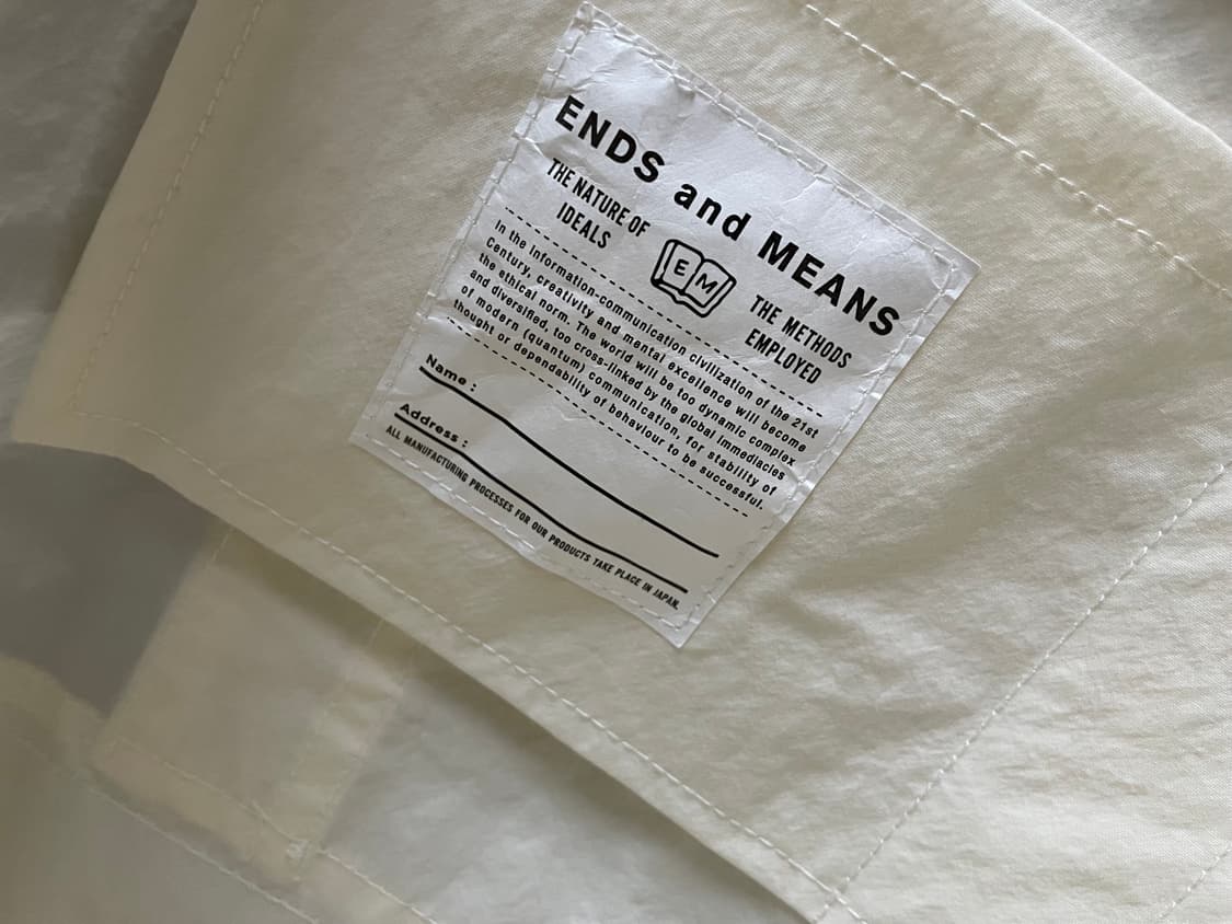 엔즈앤드민즈 2웨이 토트백 나일론 화이트 미사용품 상품이미지7