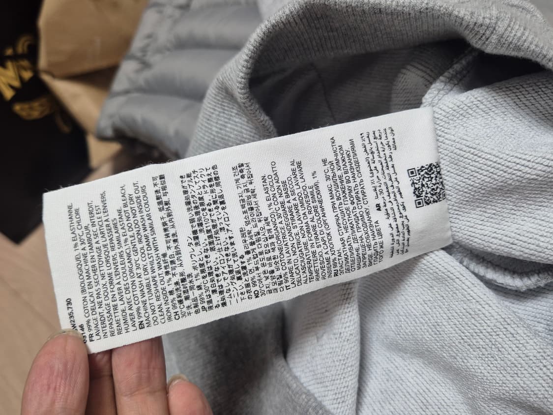 아미 그레이 하트 로고 후드티 L100사이즈 상품이미지5