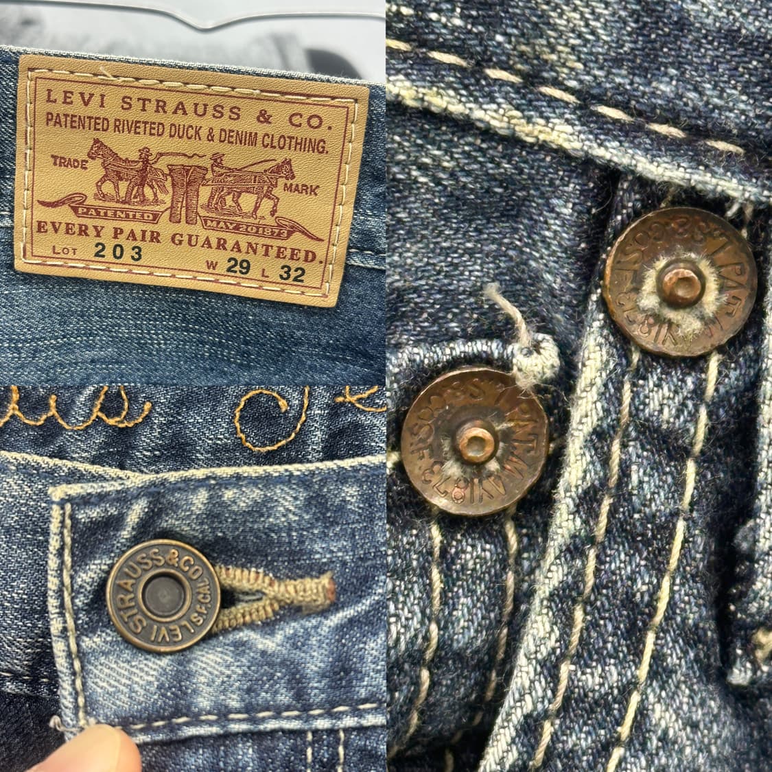 Levi’s JPN 00s Lot 203 Multi-Fade Carpen 상품이미지10