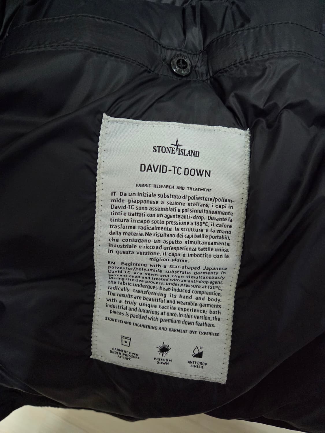 스톤아일랜드 DAVID TC DOWN 블랙 2018FW 상품이미지4