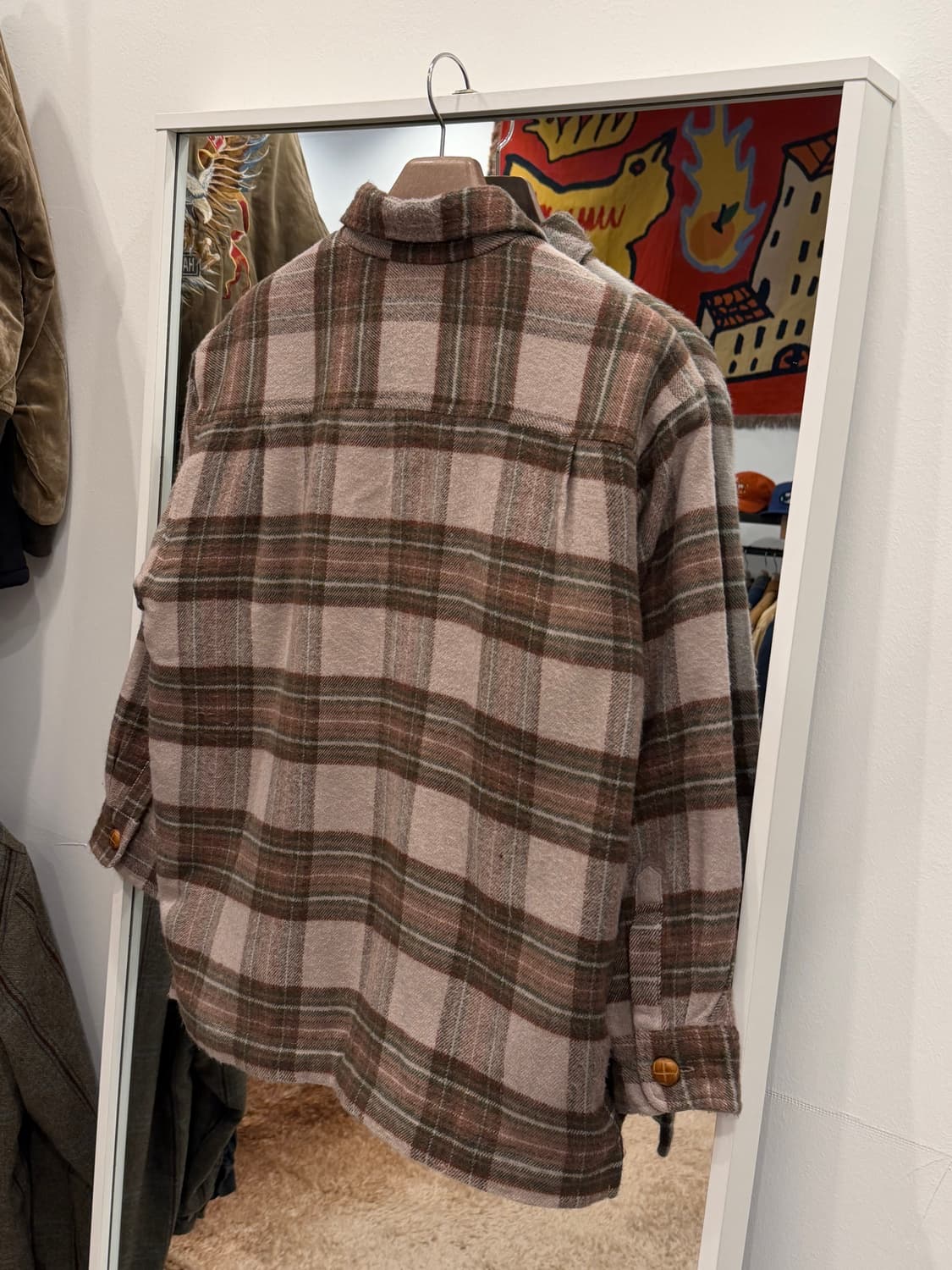 Vtg 빈티지 쉐르파 체크 셔츠 자켓 상품이미지7