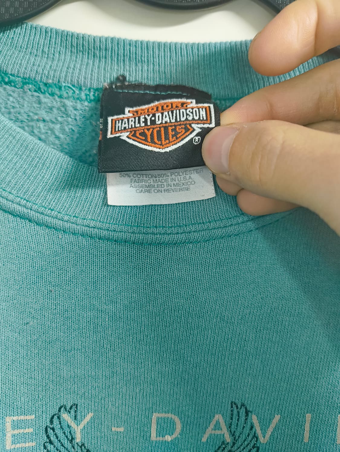 90s 할리데이비슨 스웻셔츠 민트 xl 상품이미지3
