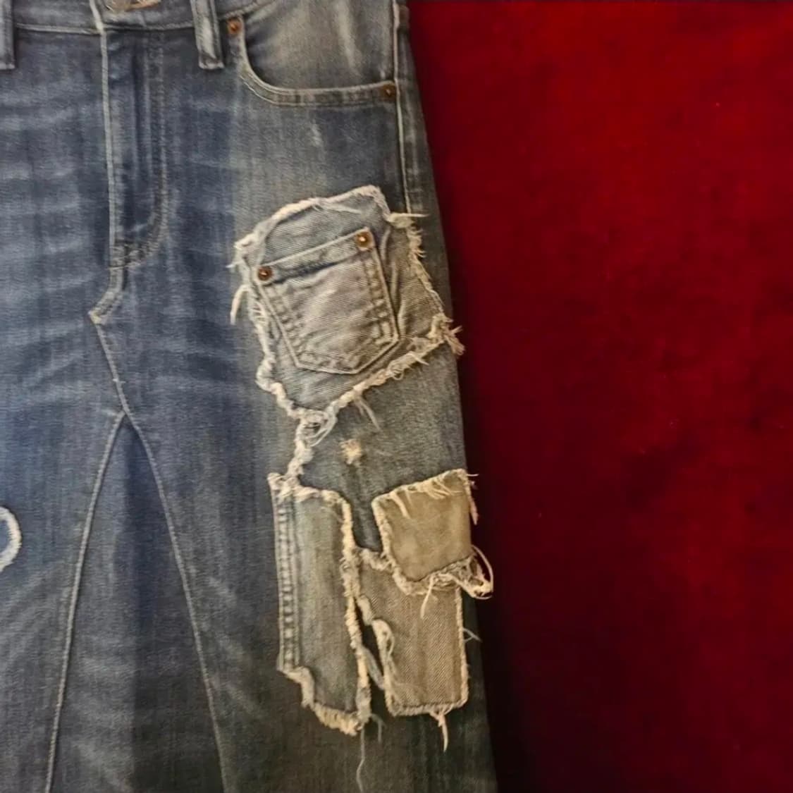 랄프로렌 포켓 덧뎀 데님 롱 스커트 25-26size 상품이미지4