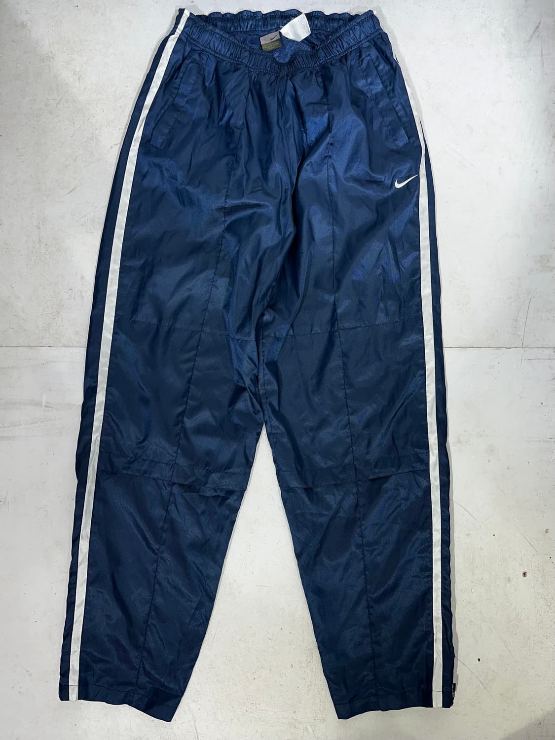 나이키 네이비 와이드 화이트 사이드 라인 트랙 팬츠 댄스 추리닝 바지 L 상품이미지4