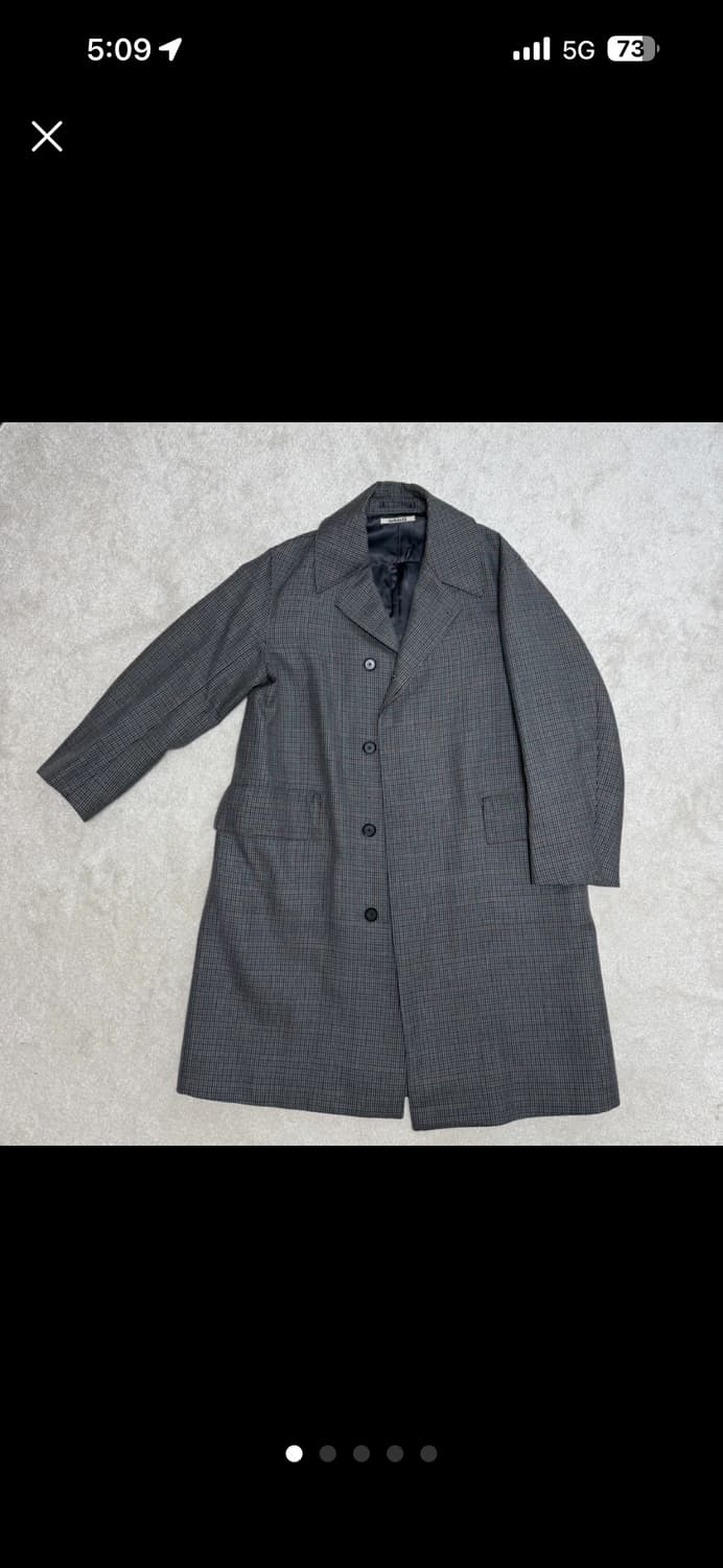 오라리 더블 페이스 코트 건클럽체크 사이즈 4 상품이미지4