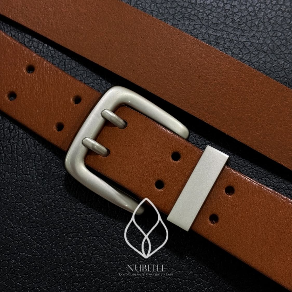 🌗 Double hole belt / 베지터블 소가죽 더블홀 벨트 상품이미지3