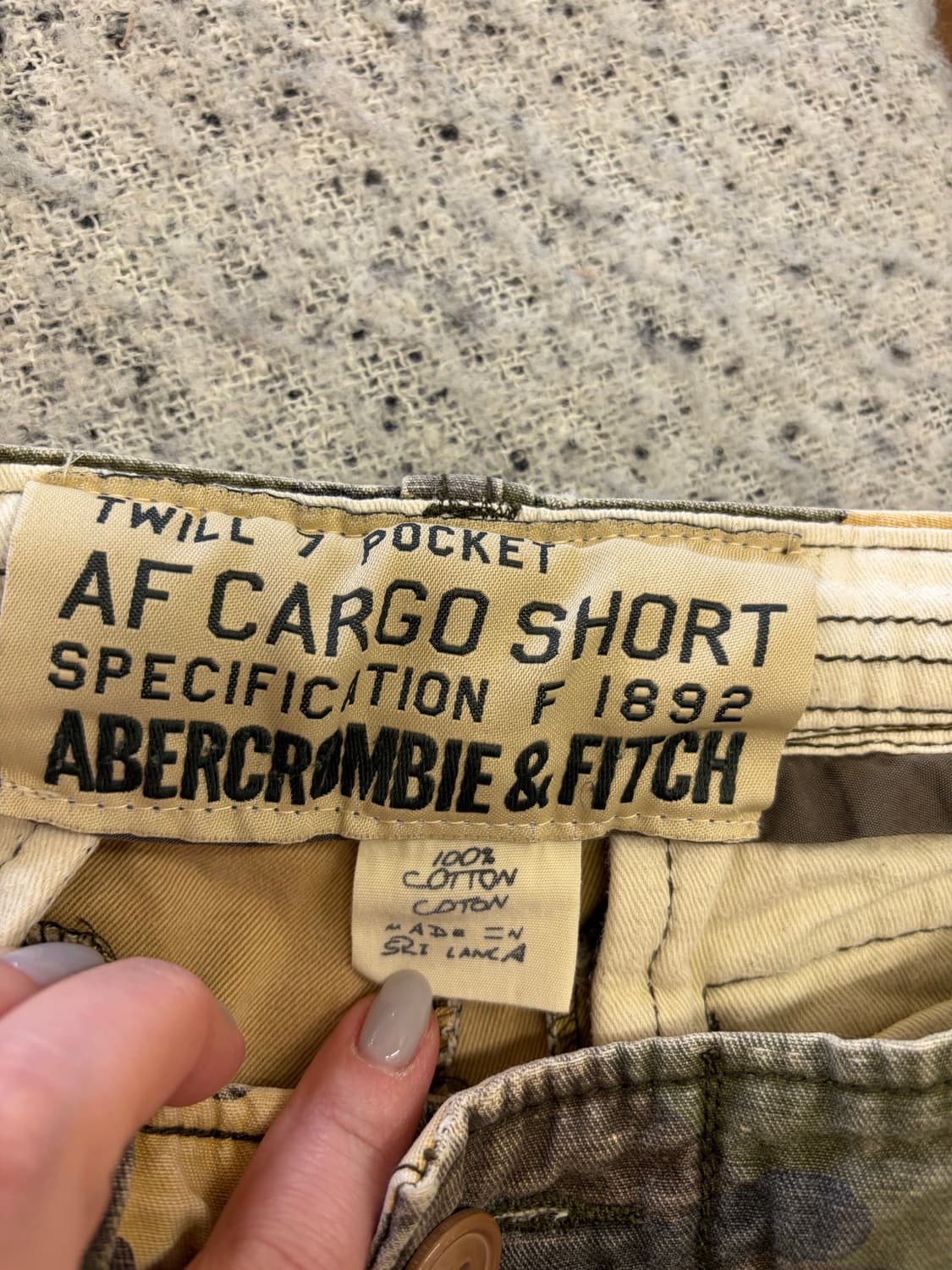 N308. 아베크롬비 카모 카고쇼츠 반바지 상품이미지3