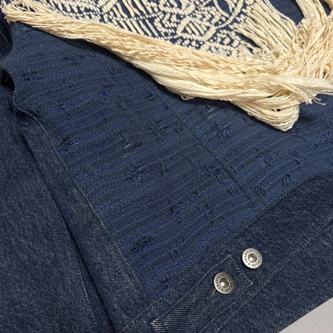 리바이스 인디고블루 Made&Crafted 프린지 데님 트러커 자켓 상품이미지6