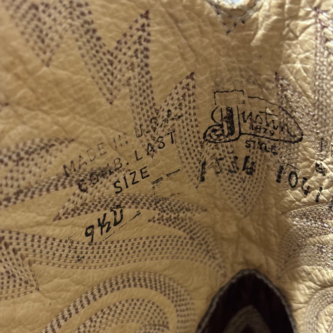 저스틴 justin 웨스턴 부츠 9.5D (265~270) 상품이미지10