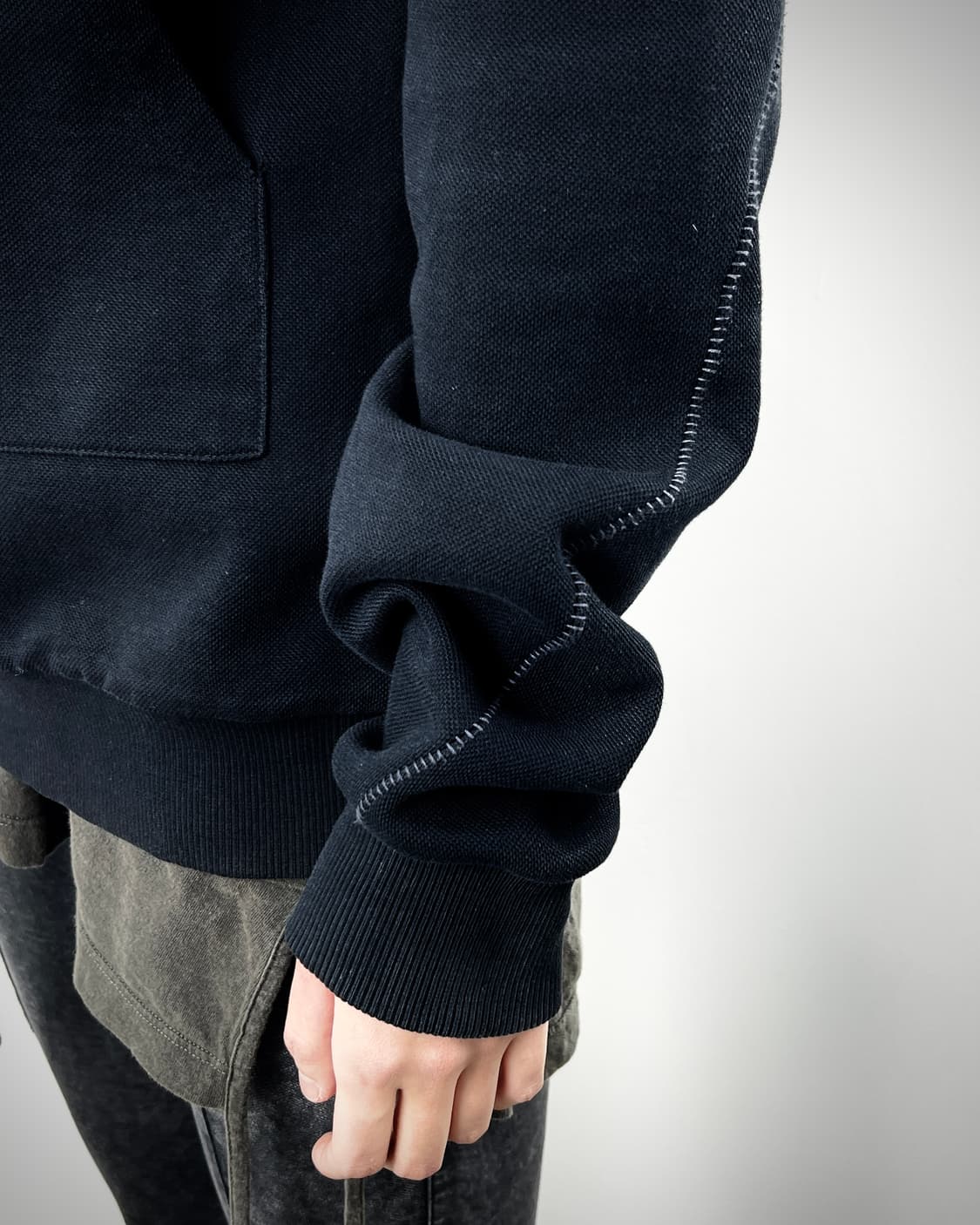 THOM KROM OVERLOCK GIMP HOOD ZIP UP 상품이미지4
