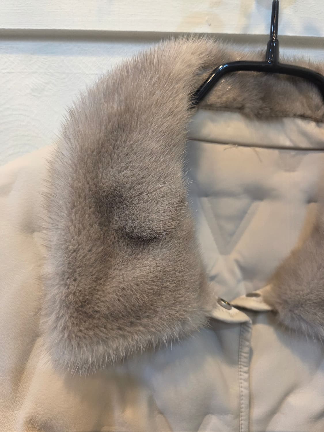 박춘무 밍크 카라 퀼티드 페이크 다운코트 상품이미지2