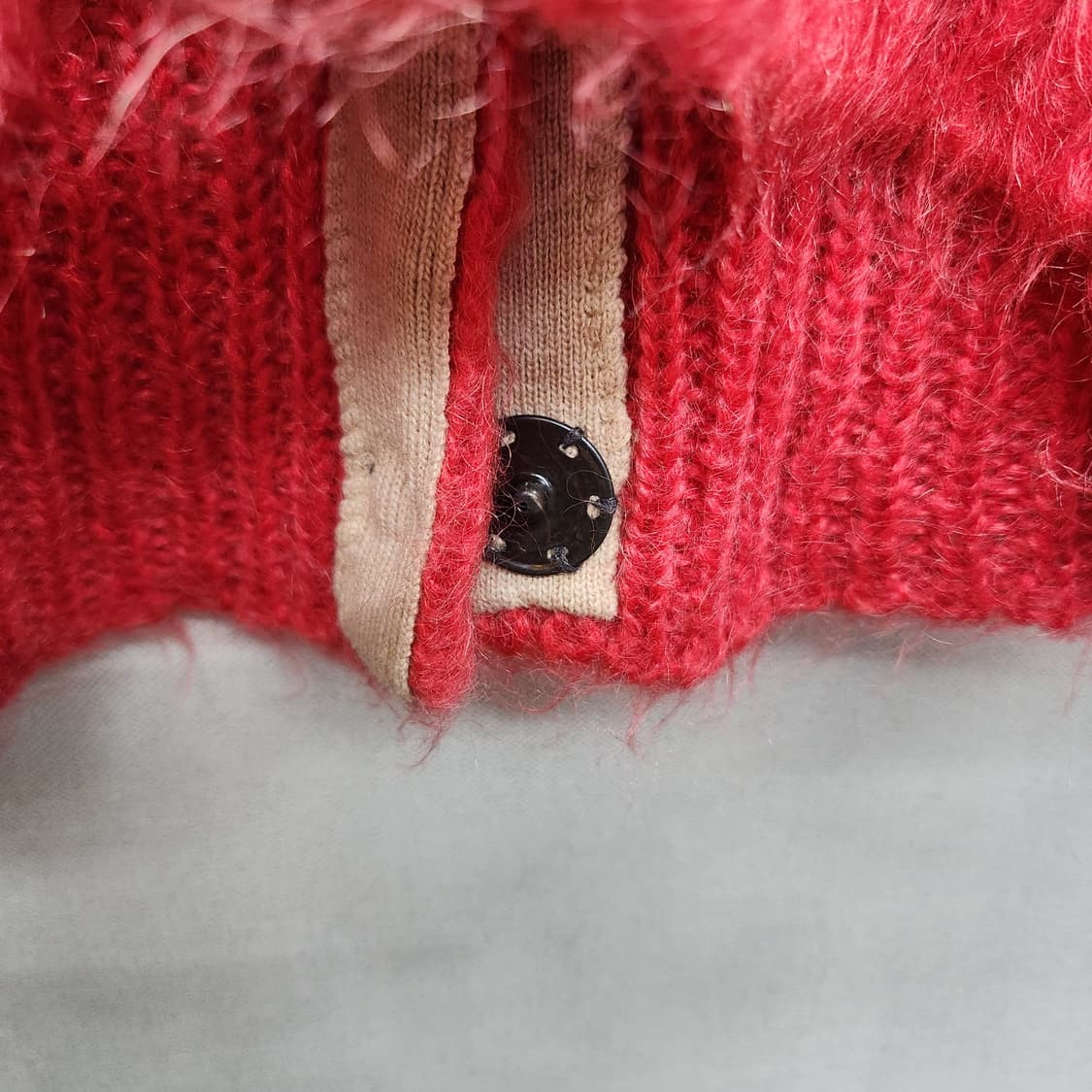 오즈세컨 빈티지 투톤 니트 롱 가디건 L 상품이미지4