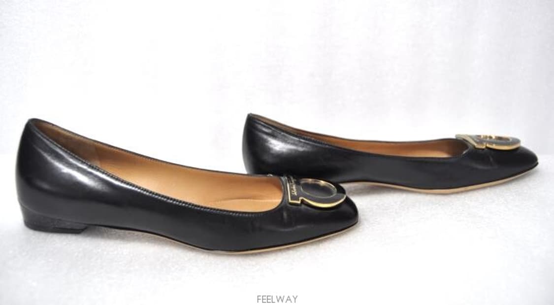 페레가모/여성플랫간치니가죽구두(사이즈230)정품 상품이미지3