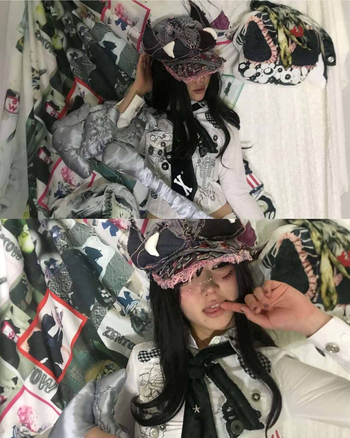 Blood washing dark horn zipper cap 상품이미지9