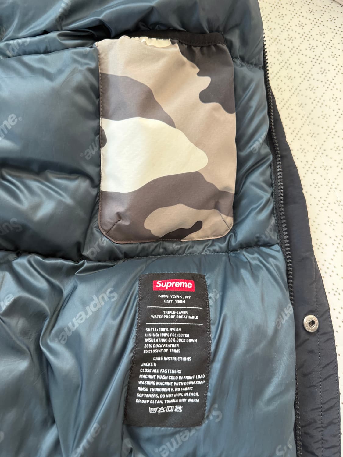 슈프림 스노우 카모 다운  상품이미지10