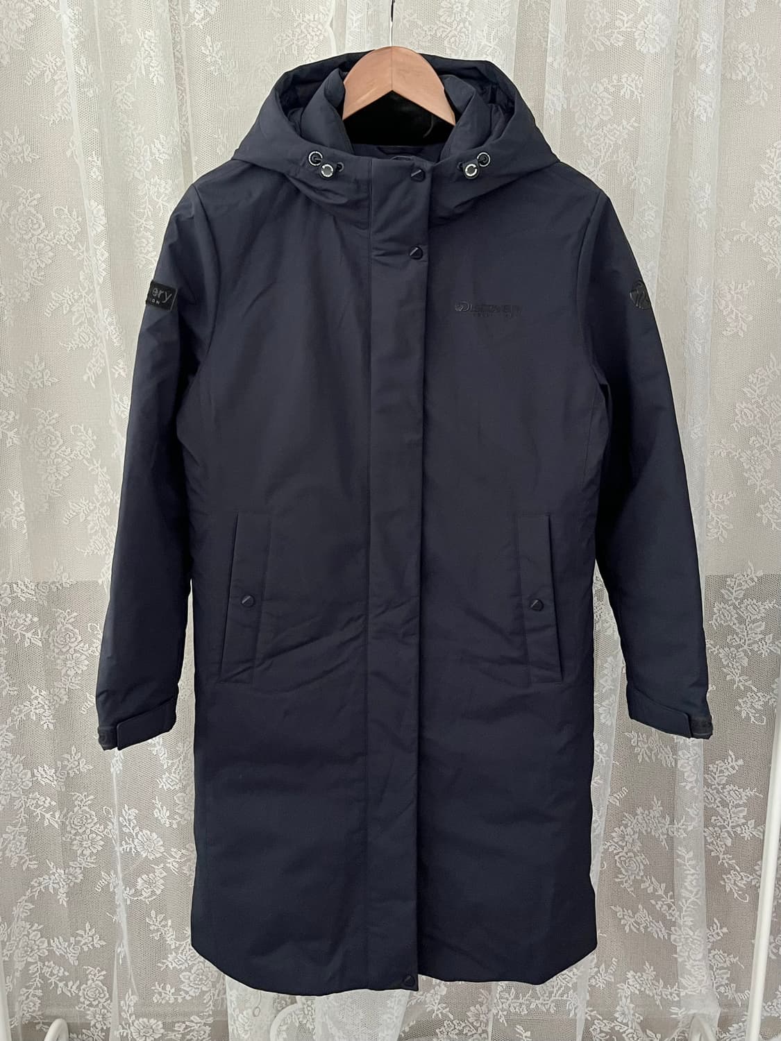 95) 디스커버리 덕다운 롱 코트 패딩 네이비 상품이미지1