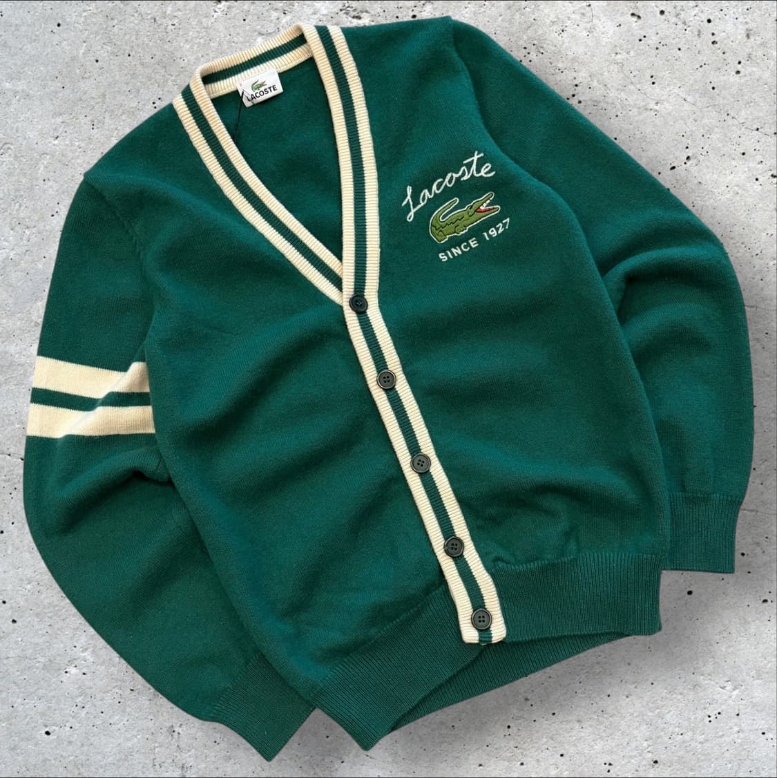[95] 라코스테 울 그린 가디건 C424 상품이미지1