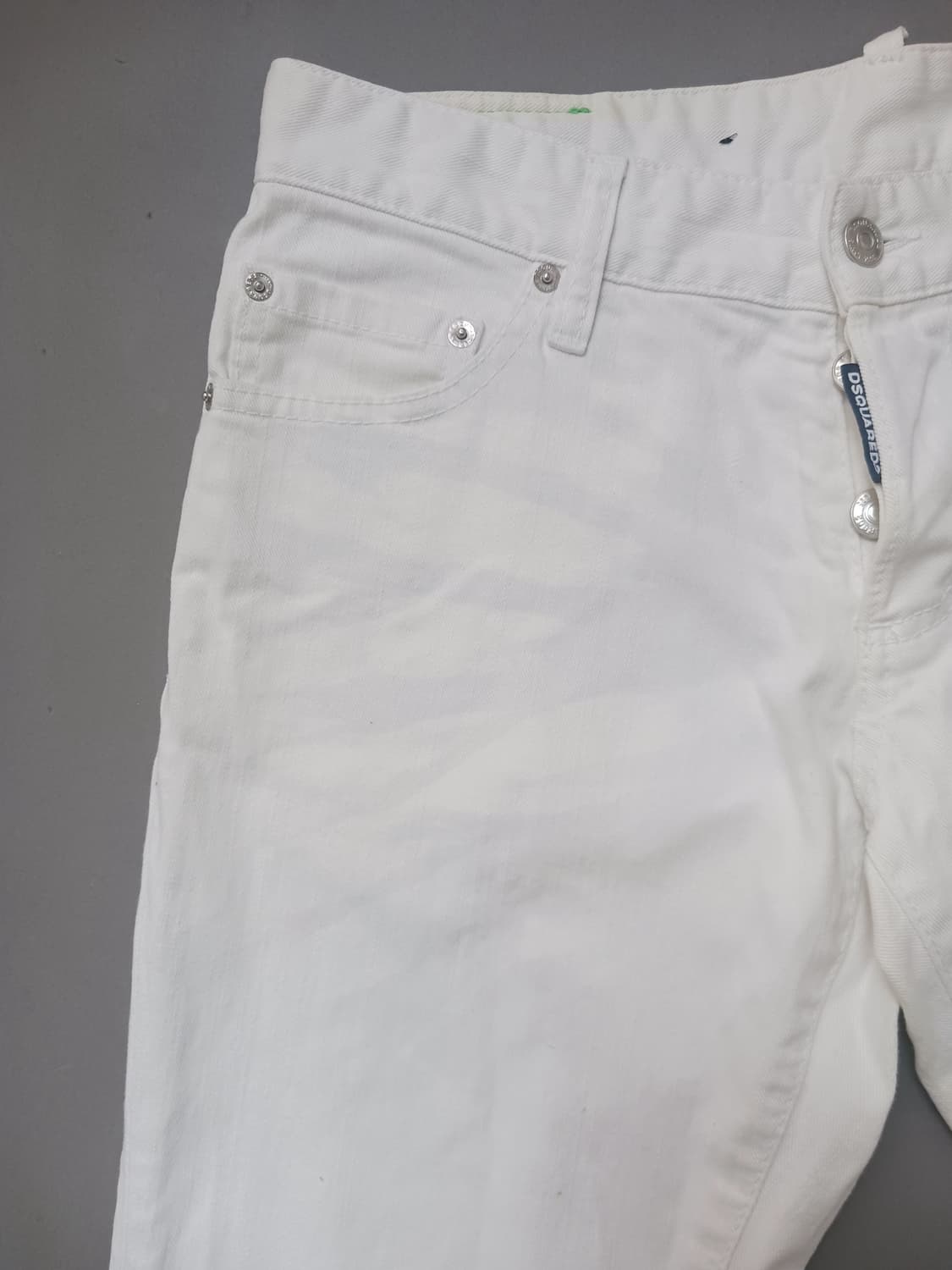 [31] 정품 디스퀘어드2 링클다이 화이트 슬림진 청바지 상품이미지2