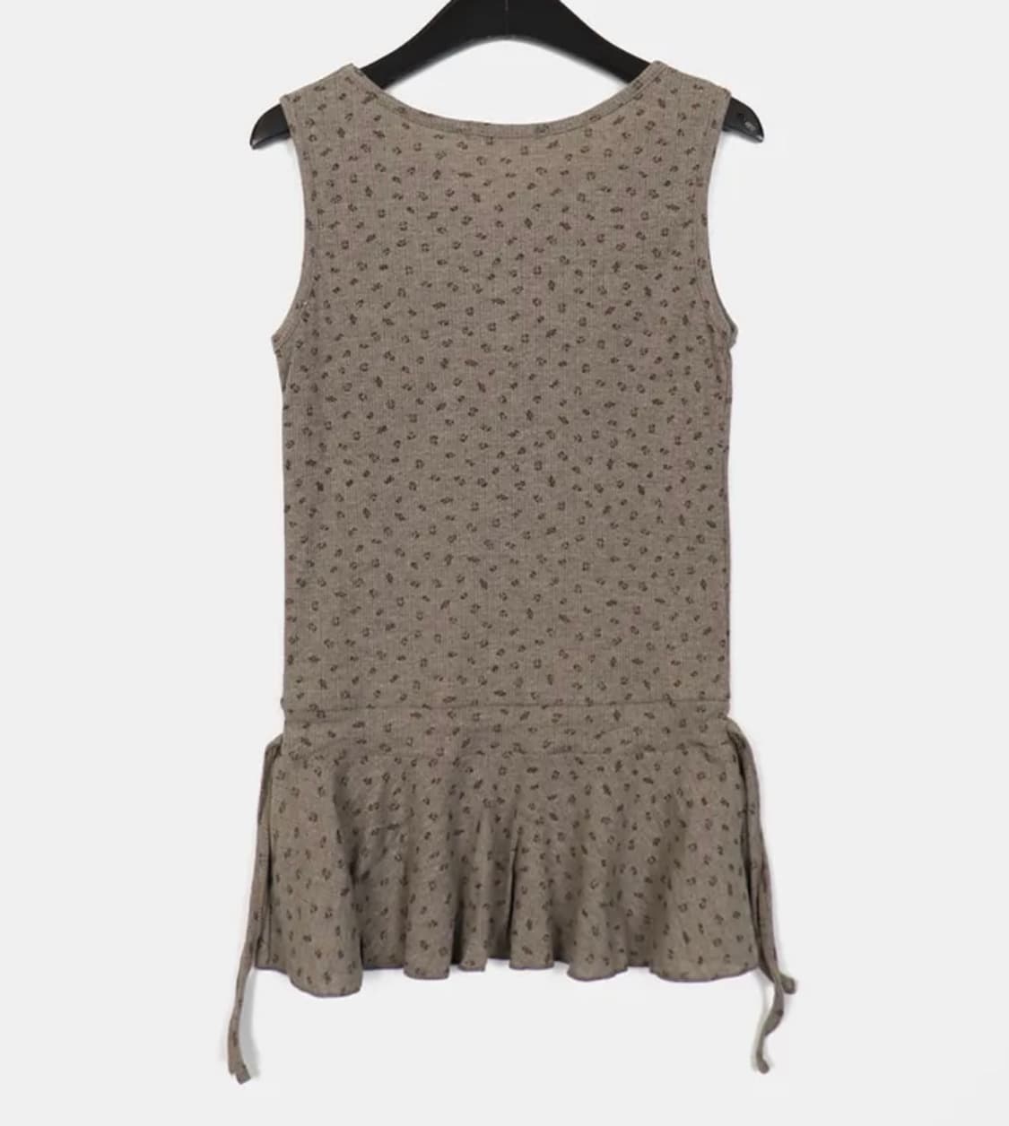 플라워 패턴 셔링 레이어드 나시 상품이미지3