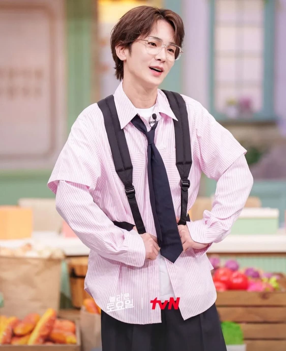 open yy 핑크 스트라이프셔츠 상품이미지1
