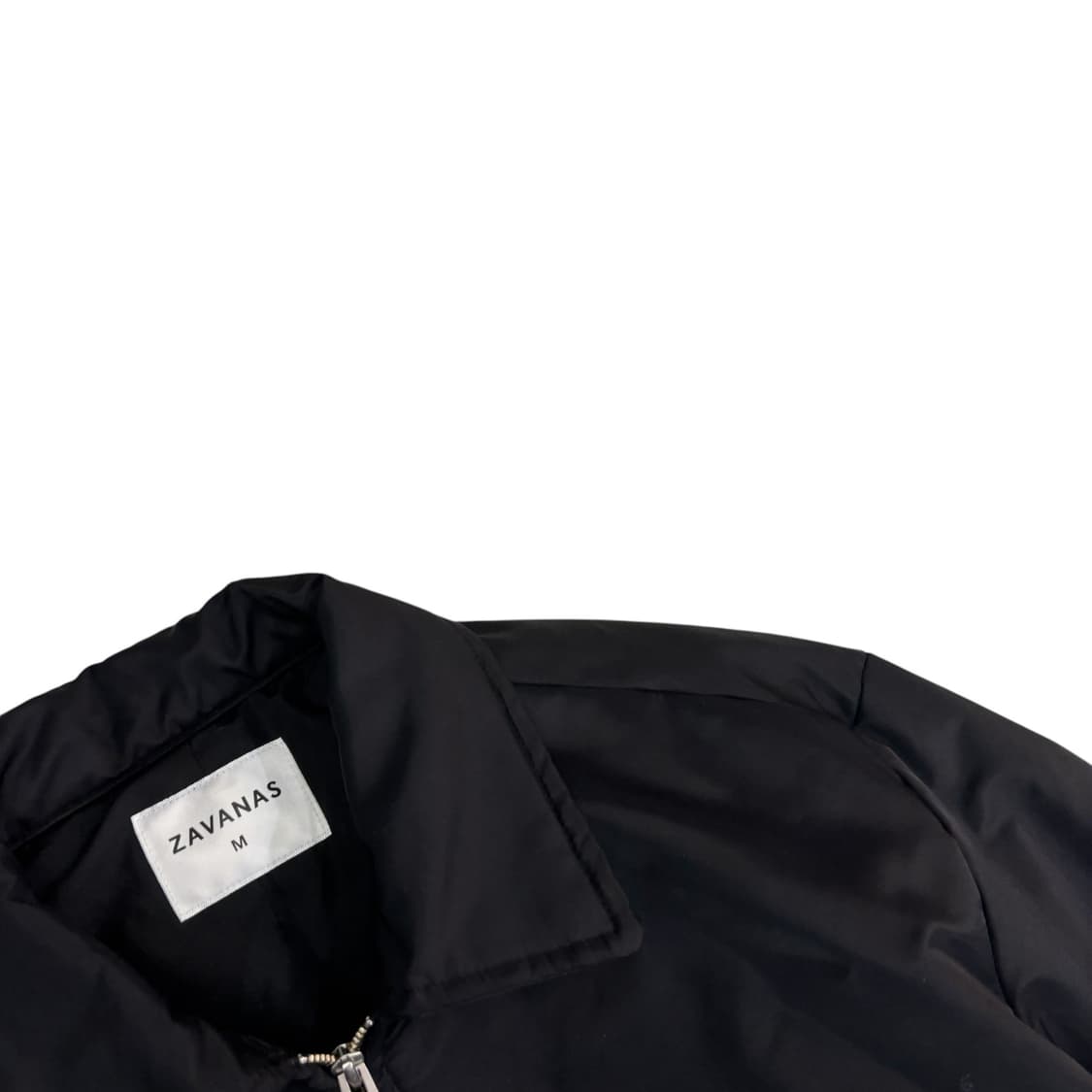 자바나스 블랙 미니멀 나일론 카라 자켓 상품이미지3