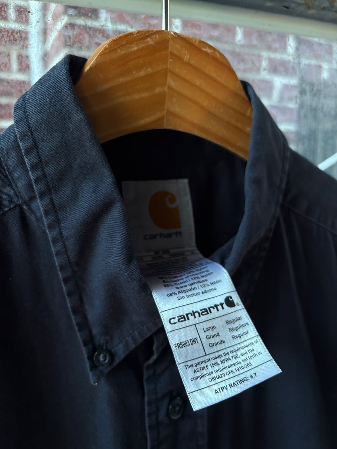 Carhartt 칼하트 네이비 반팔 워크셔츠 워크웨어 반팔 셔츠 상품이미지7