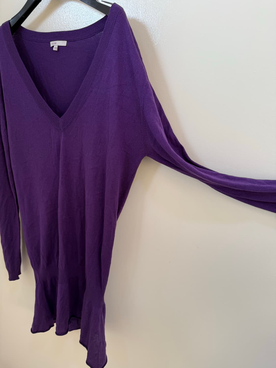 마쥬 퍼플 브이넥 롱니트 정품 상품이미지3