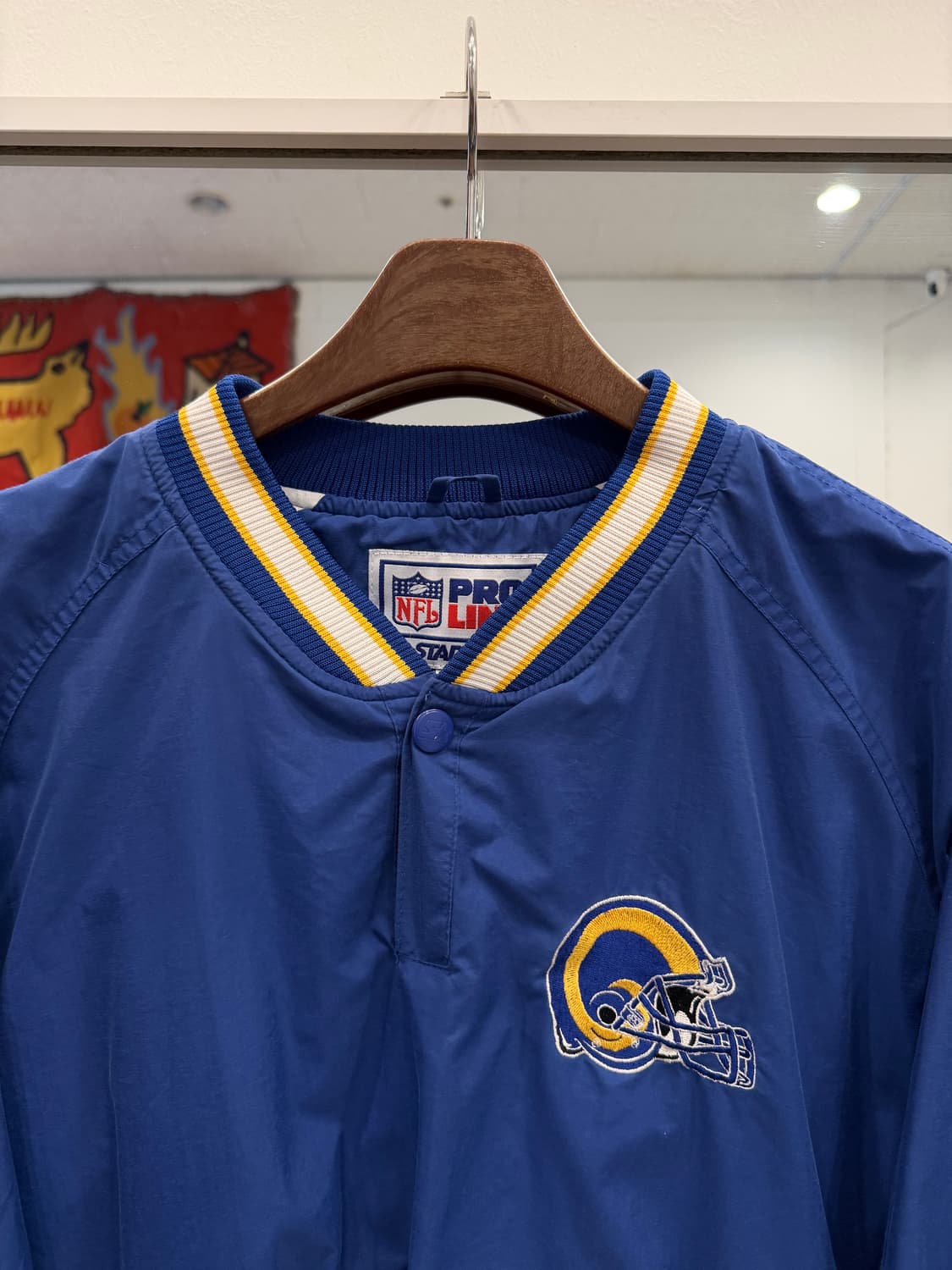 90s Starter 스타터 Pro Line NFL LA램스 나일론 웜업 상품이미지3